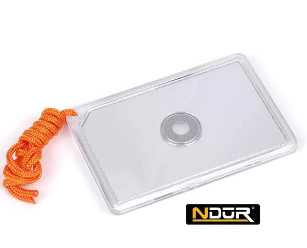 Emergency Signal Mirror with Orange Cord