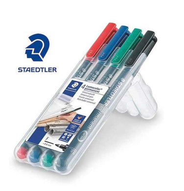 Lumocolor Permanent Universal Fine Tip 4 pack Assorted Colors