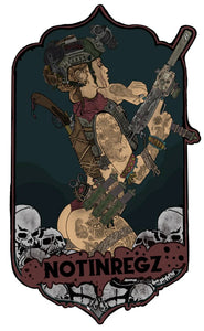 NotinRegs Uzi Girl Sticker