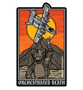 Direct Action Apparel Orchestrated Death Sticker