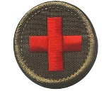 Tactical Ranger Green Embroidered Red Cross Patch