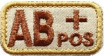 1"x2" Tactical Blood Type Embroidered Patch