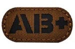 1"x2" Laser Cut Coyote Brown Blood Type Patch