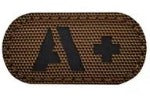 Load image into Gallery viewer, 1&quot;x2&quot; Laser Cut Coyote Brown Blood Type Patch