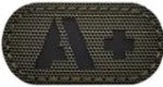 Load image into Gallery viewer, 1&quot;x2&quot; Tactical Laser Cut Ranger Green Blood Type Patch-Positive