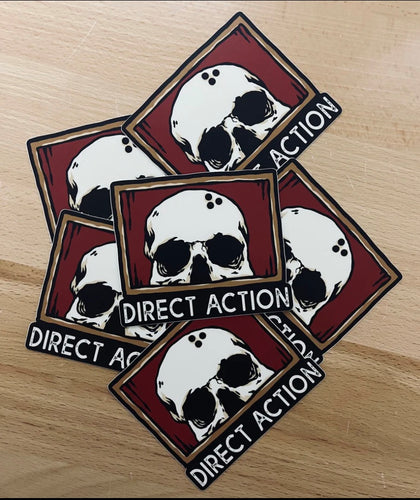 Direct Action Apparel Skull Peak Sticker